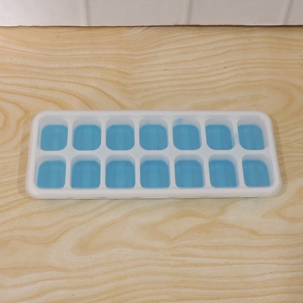 Multipurpose Plastic Ice Cube Tray – 14-Grid with Lid for Easy Freezing