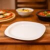 Square Dinner Plate 32 cm – Durable Elegant White Serving Plate