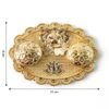 Ganesh Embossed Roli-Chawal Kumkum Chopra – Antique Gold Finish