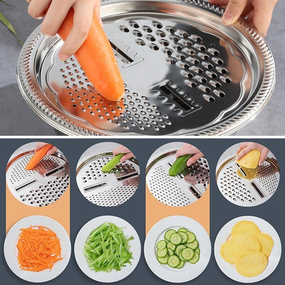 Stainless Steel Mixing Bowl Set – 3-in-1 Multifunction Kitchen Bowls
