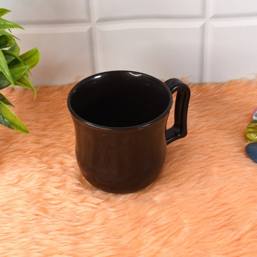 Plastic Coffee Mug – Durable Black Reusable Tea Cup | Mug Wala
