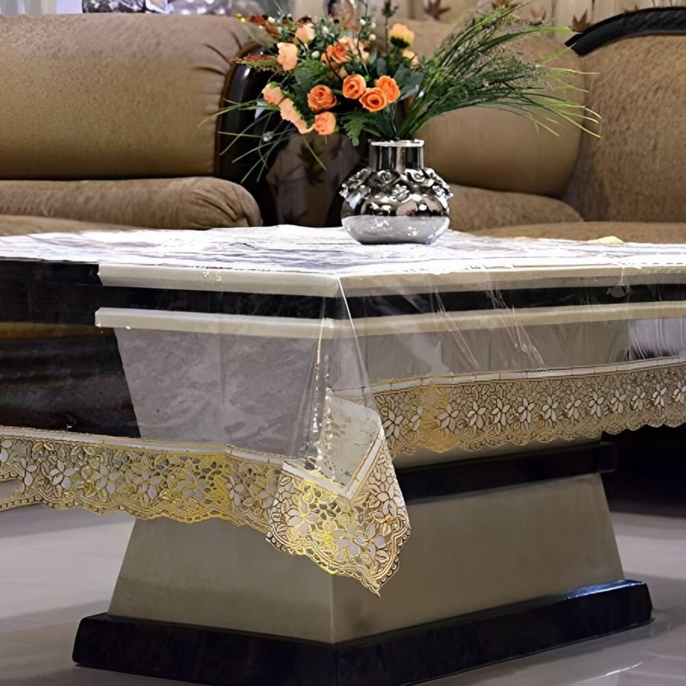 Transparent PVC Table Cover – Waterproof & Stylish for Dining & Center Tables