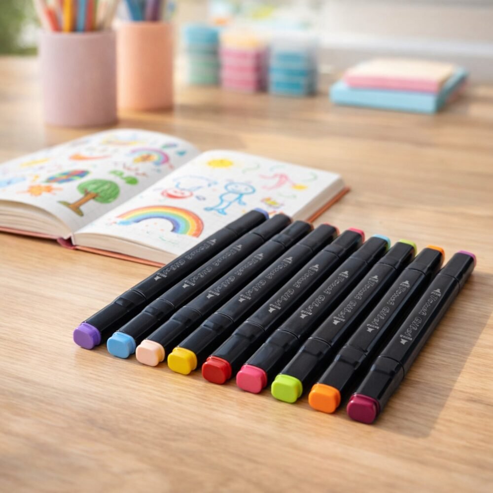 Acrylic Dual Tip Marker Set – Vibrant Watercolor Art Pens