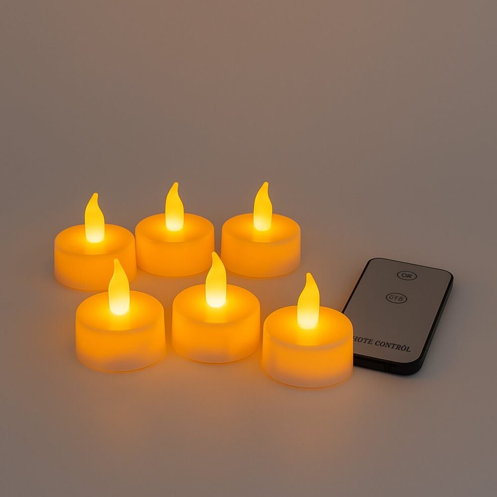 LED Flameless Candle Set – 6 Piece Warm Flickering Lights