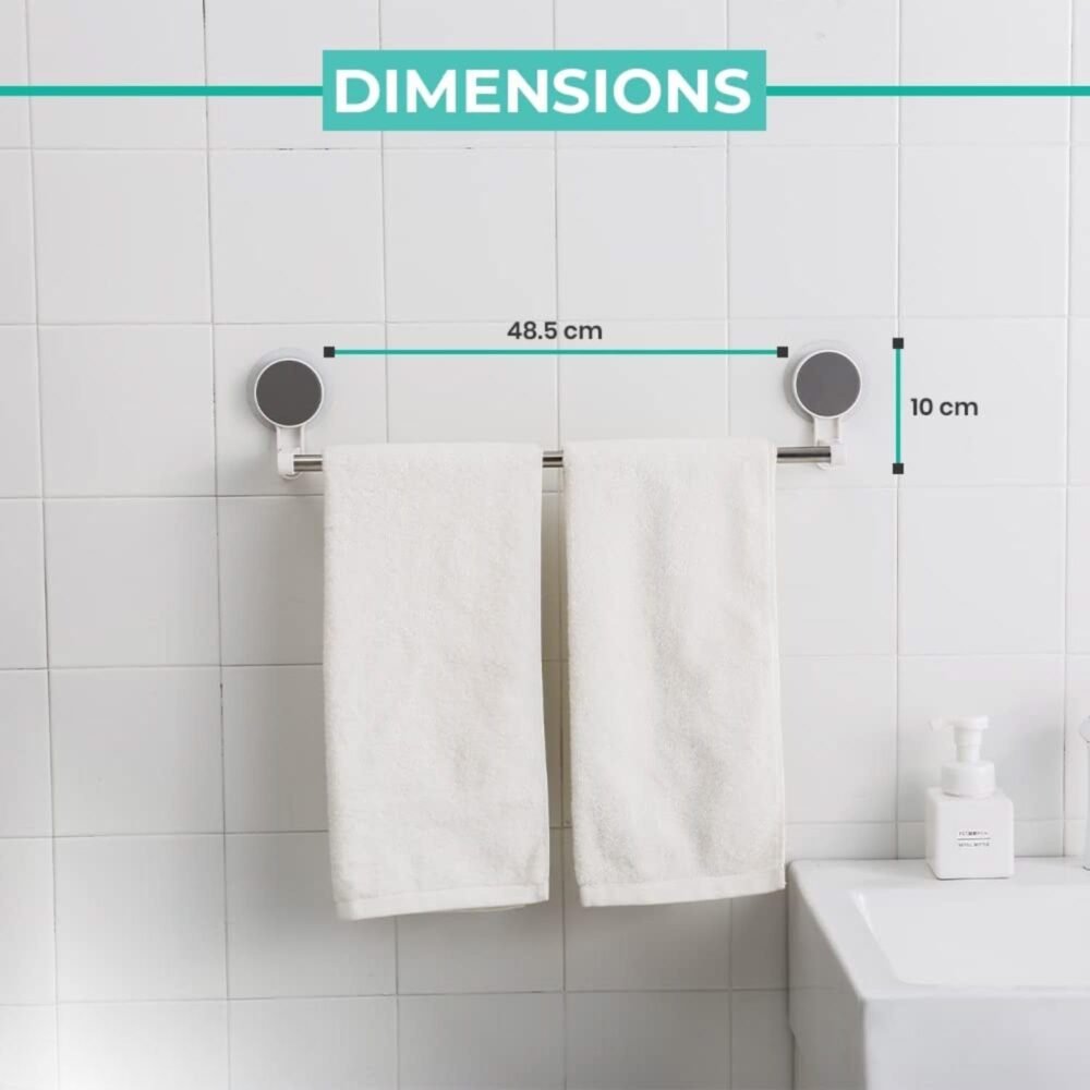 Self-Adhesive Towel Rod – Rust-Resistant & Drill-Free Installation