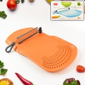 0_2eafedb8-0e43-4360-b7fd-7cddd094ec22.jpg Cut 'n' Wash Multipurpose Cutting Board – Integrated Strainer & Knife