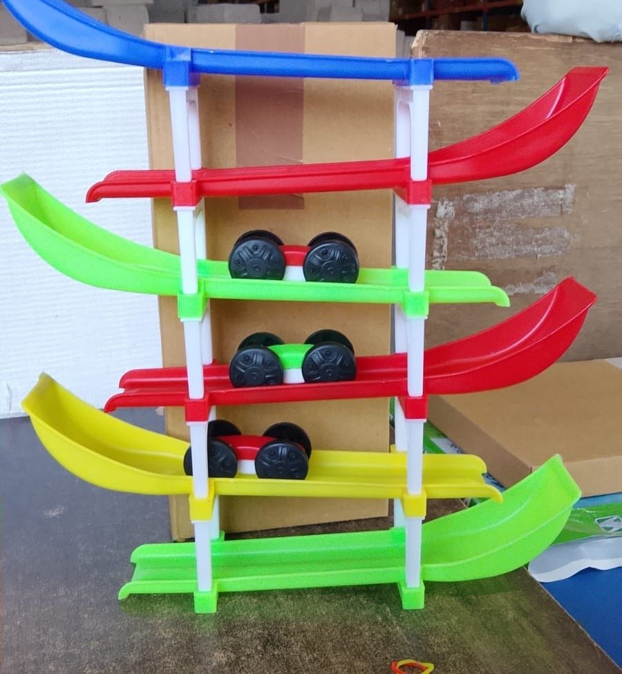 Kids Multi-Level Car Racing Track – Enhances Motor Skills & Fun