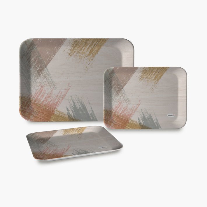 Serving Tray Set – Multicolor Mix Sizes, Lightweight & Stylish