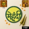 Mehndi Ceremony Wall Hanging – Lightweight Round Decorative Sign