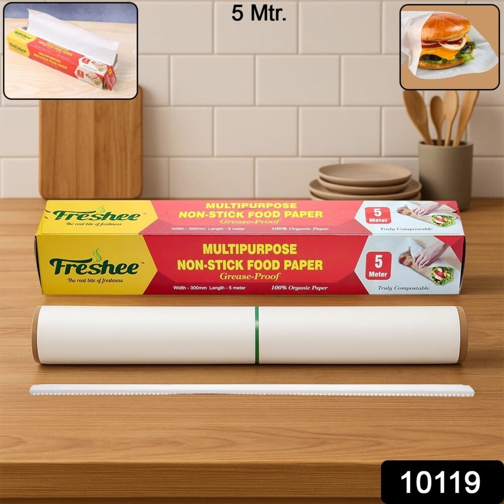 Grease-Proof Food Paper Roll – Non-Stick, Easy Dispense 300mm x 5m