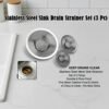 10869_ss_sink_strainer_3pc_set.jpg Stainless Steel Sink Drain Strainer Set – Prevents Clogs & Odors
