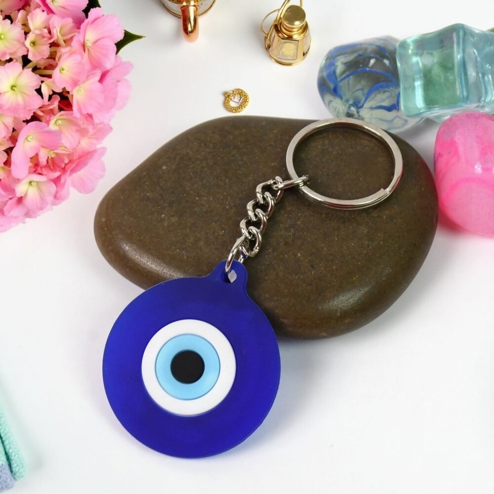 Evil Eye Silicone Keychain – Good Luck Charm | RaceVault