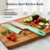 11004_kitchen_knife_with_ergonomic_handle.jpg Stainless Steel Kitchen Knife – Ergonomic Soft Grip & Protective Cover