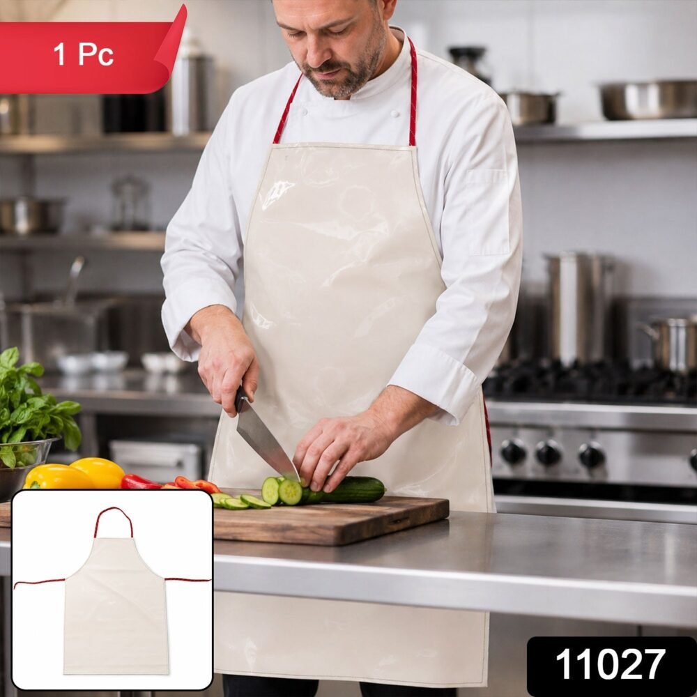 Waterproof Kitchen Apron – Full Coverage & Adjustable Fit for Cooking