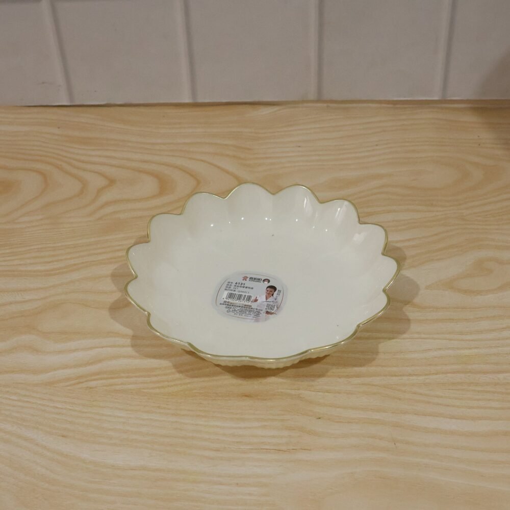 Lotus Flower Decorative Serving Tray – Elegant Snack & Dry Fruit Platter