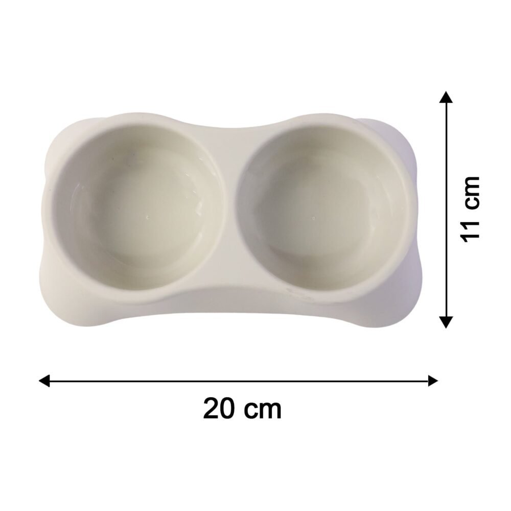 Pet Double Bowl Feeder – Anti-Slip Design for Easy Feeding