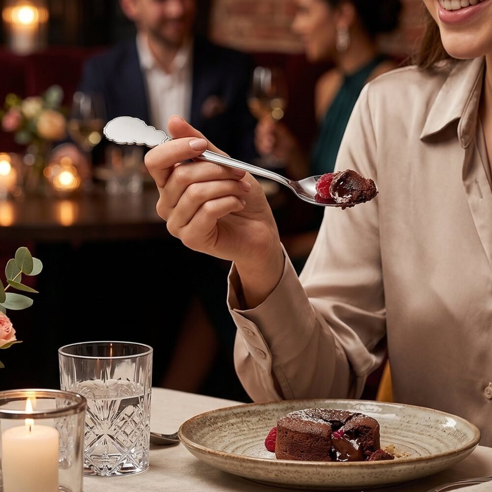 Stainless Steel Dinner Spoon – Elegant Carved Handle for Daily Use