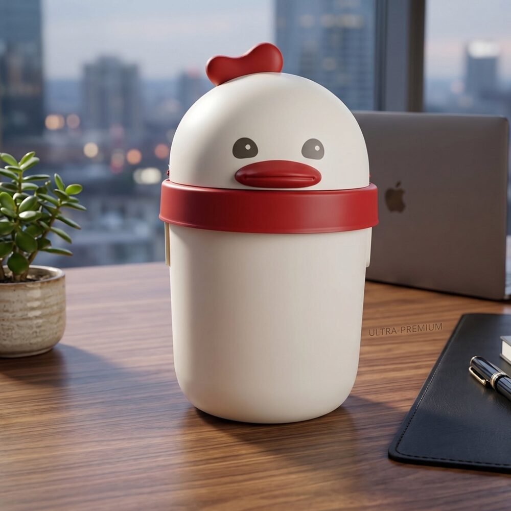 11376-03-product_aecb10fb-db83-4c71-b271-cc8d5b0f72ee.jpg Mini Desktop Trash Can with Lid – Cute Chick Design for Office & Home