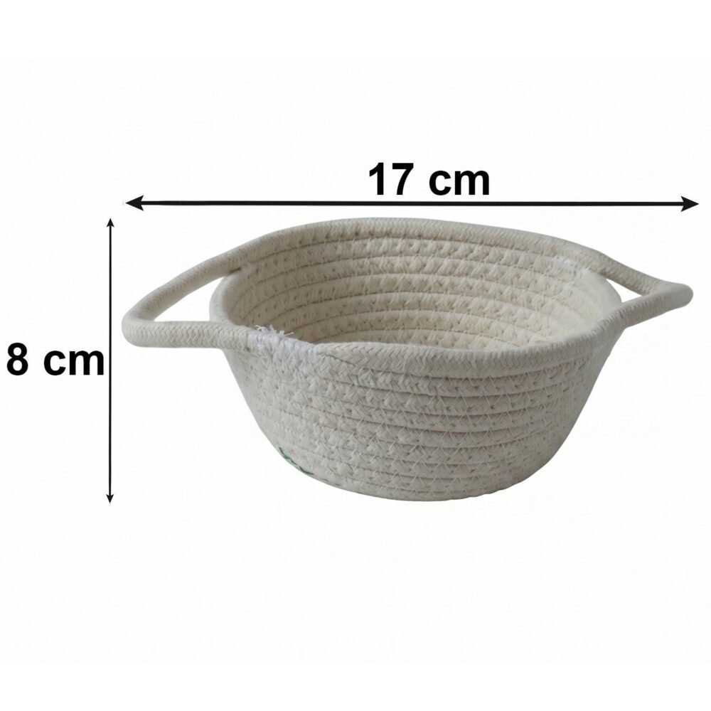 Storage Basket – Handwoven Cotton Rope for Organizing and Decor