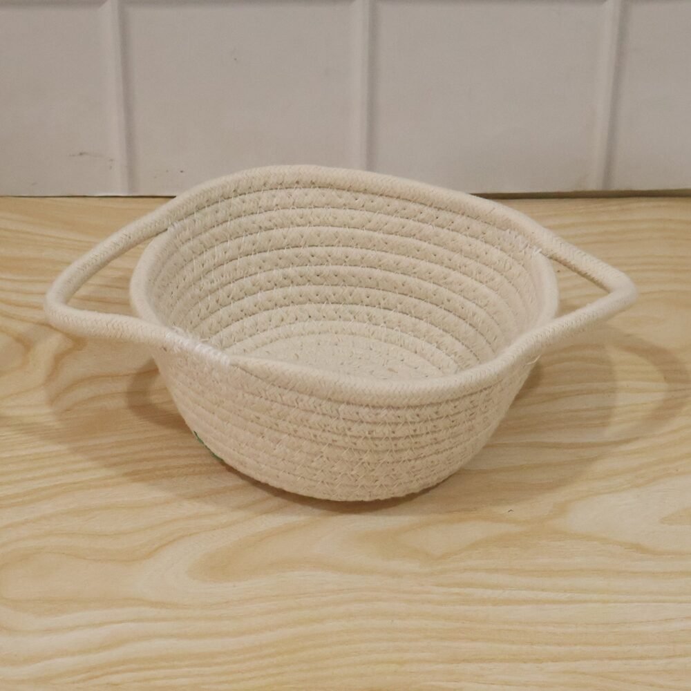 Storage Basket – Handwoven Cotton Rope for Organizing and Decor