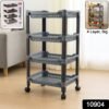 Plastic Storage Rack – 4-Layer Ventilated Multipurpose Organizer