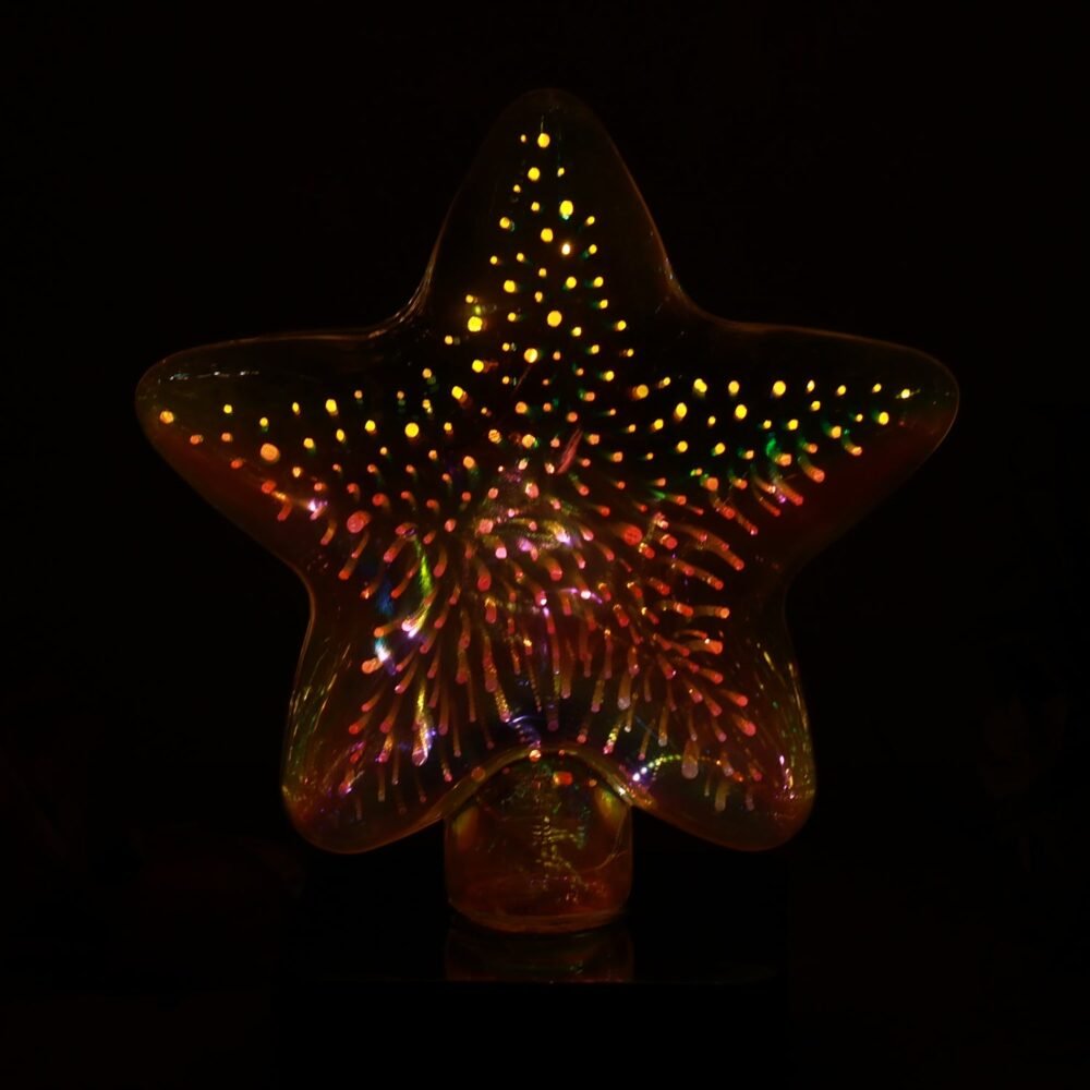 Star Shaped 3D Illusion LED Night Lamp – Multicolor Decorative Glow