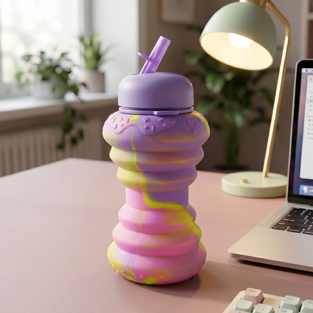 Foldable Silicone Sports Water Bottle – Compact & Leak-proof Design