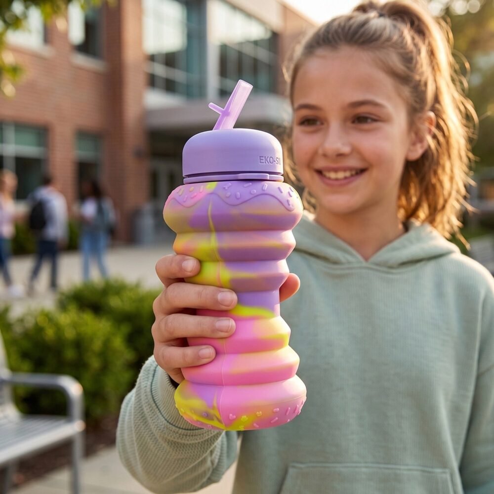 Foldable Silicone Sports Water Bottle – Compact & Leak-proof Design