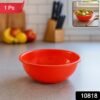 Plastic Serving Bowl 6 Inch – Durable Red Round Deep Bowl