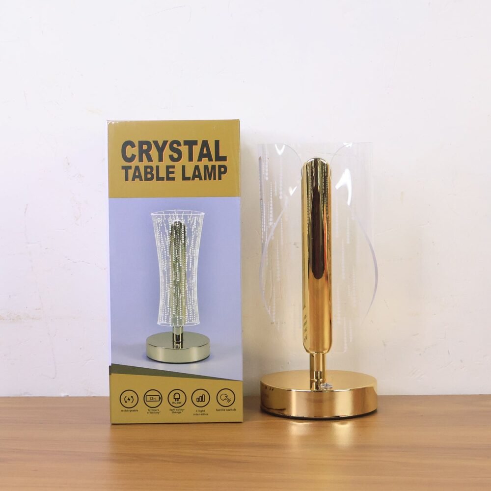 Crystal LED Table Lamp – Elegant Modern Bedside Lighting