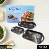 Serving Tray Set – Multicolor Mix Sizes, Lightweight & Stylish