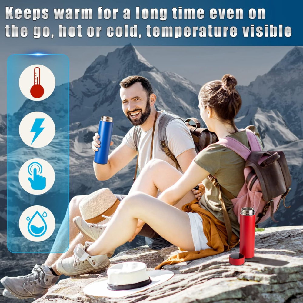 Smart Vacuum Insulated Water Bottle – LED Temperature Display 500ml