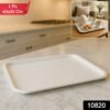14Whitesquareplate.jpg Plastic Serving Tray – Durable 40x30 cm Rectangular Tray
