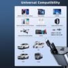 4-in-1 Car Charger – Dual Cables & 120W Super Fast Power