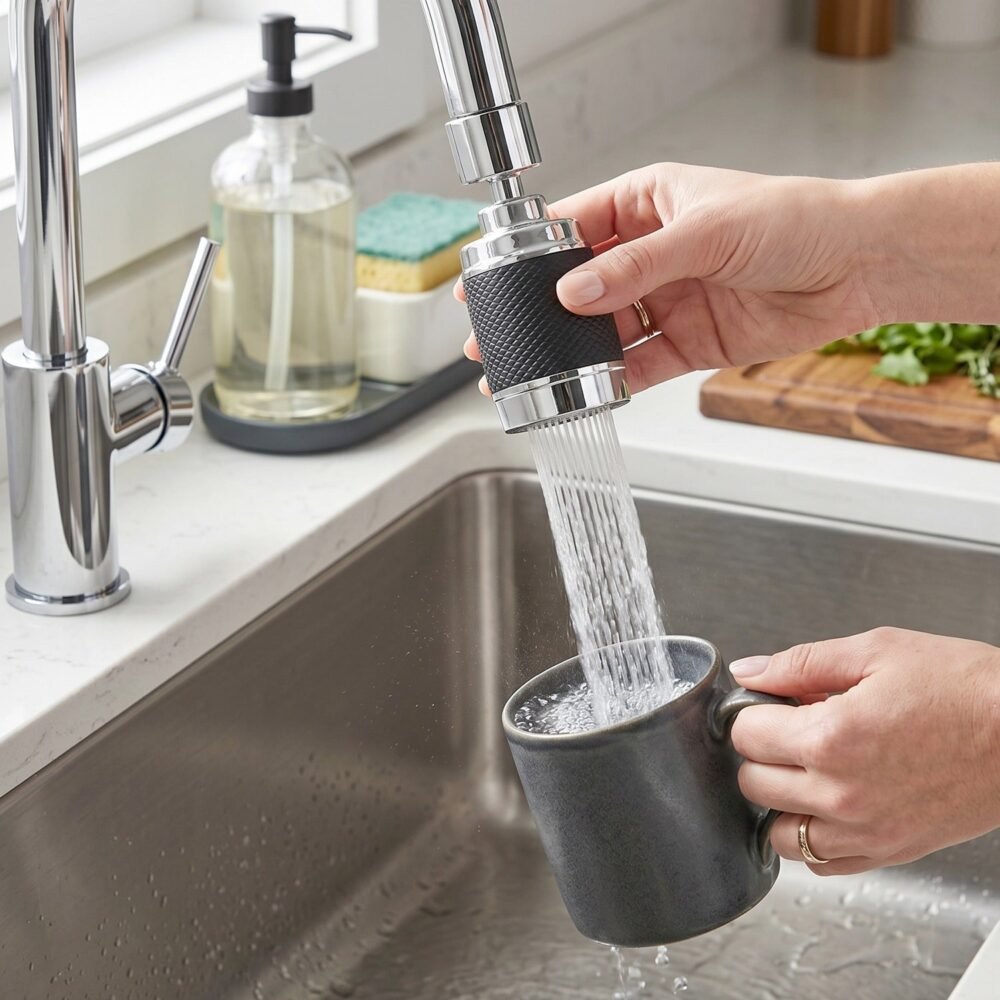 Kitchen Faucet Sprayer – 360° Rotatable & Water-Saving Nozzle