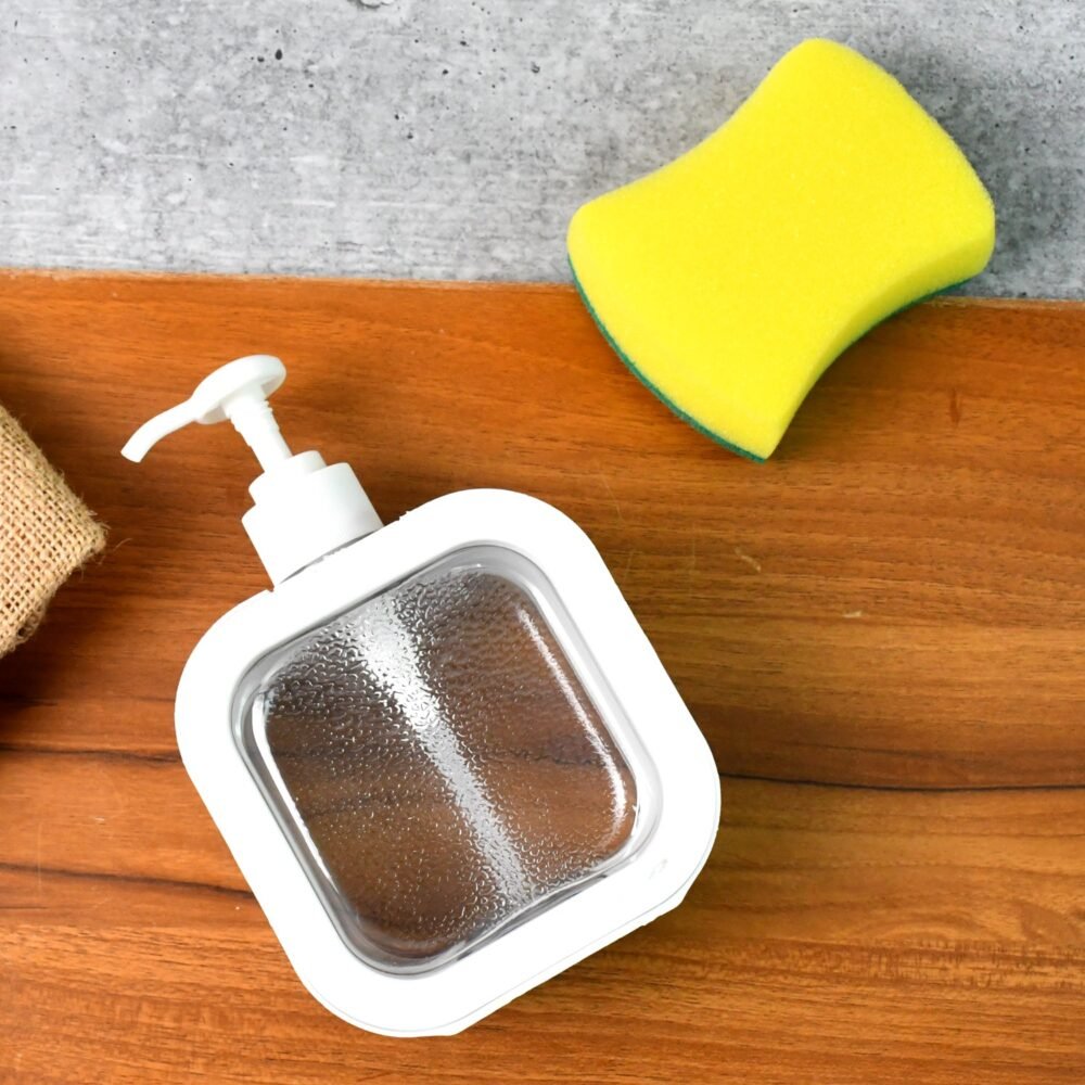 Soap Dispenser ñ Clear Refillable Pump Bottle | VelvetBubbles