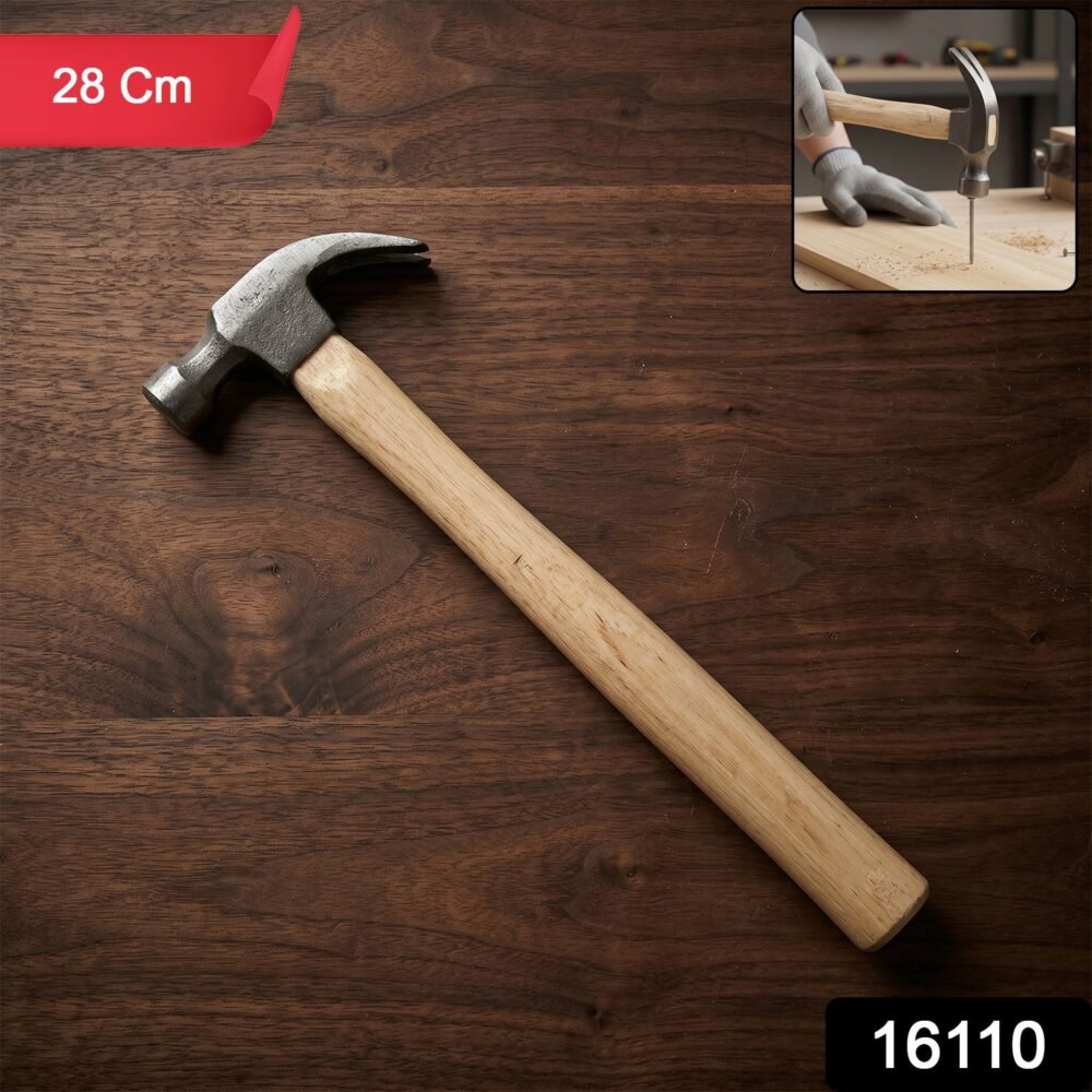 16110-02-sku_d3e51cf1-f7ef-4089-aae1-25bced1b93c5.jpg Heavy Duty Wooden Handle Claw Hammer – Durable & Precise Tool