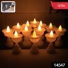 Water Sensor LED Diyas Set – Flameless White Decorative Lights