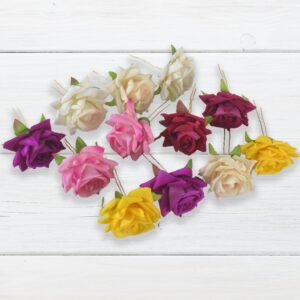 Flower Hair Pin Set – Vibrant Multicolor Floral Hair Accessories