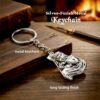 Silver Finish Bal Krishna Metal Keychain – Elegant Devotional Charm