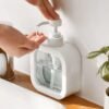 Soap Dispenser ñ Clear Refillable Pump Bottle | VelvetBubbles