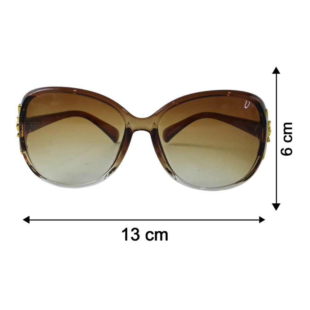 Oversized Sunglasses for Women – Trendy Gradient Lenses & Gold Accents