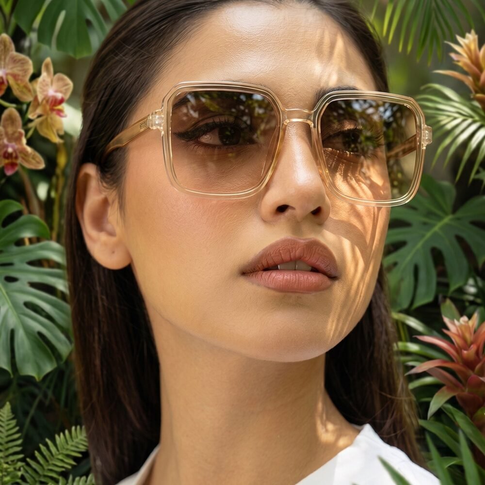 Square Retro Sunglasses – Trendy Oversized Gradient Tinted Eyewear