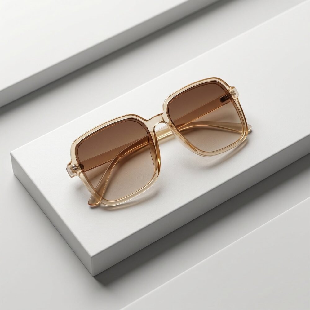 Square Retro Sunglasses – Trendy Oversized Gradient Tinted Eyewear