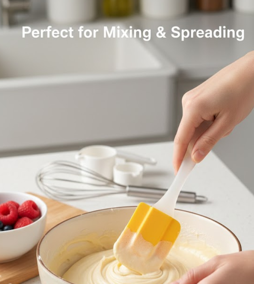 Silicone Cooking Spatula – 18 cm Heat Resistant | Bake & Dwell