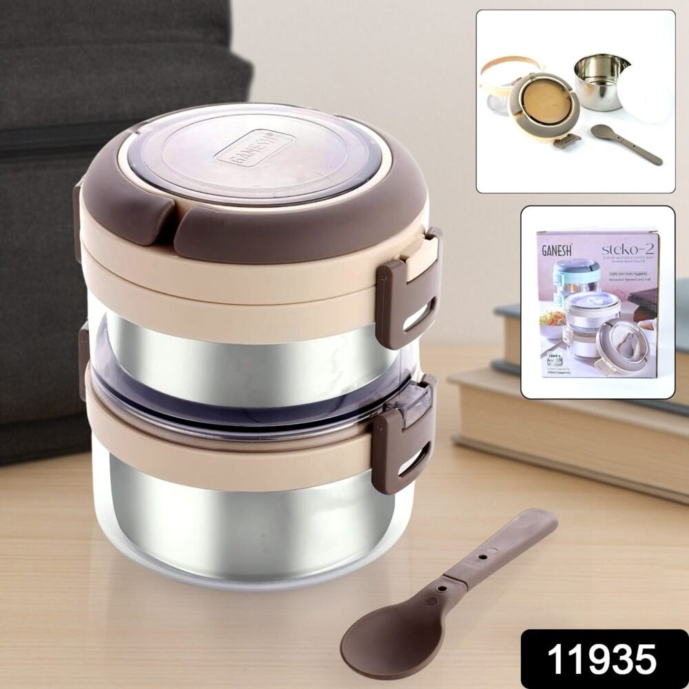 1_53ce428a-4a4b-426f-a8c6-c5ff6440f7e6.jpg Stainless Steel Insulated Lunch Box – Leakproof Double Layer Tiffin