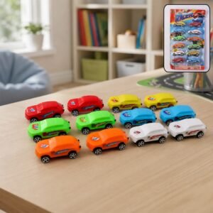 Pull-Back Toy Cars Set of 12 – Vibrant & Safe for Kids Under 3