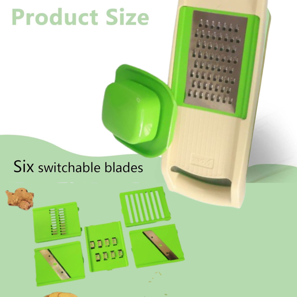 6-in-1 Vegetable Slicer – Multipurpose Kitchen Cutter with SS Blades