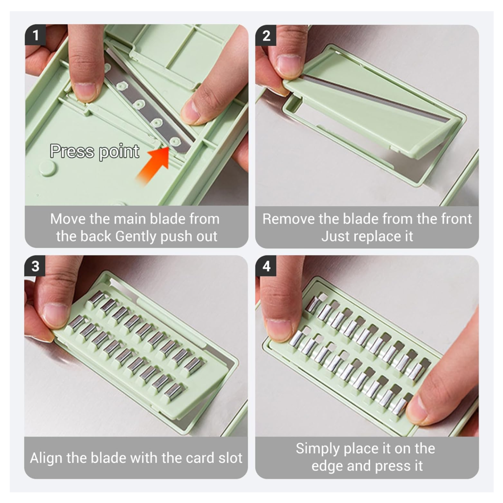 6-in-1 Vegetable Slicer – Multipurpose Kitchen Cutter with SS Blades