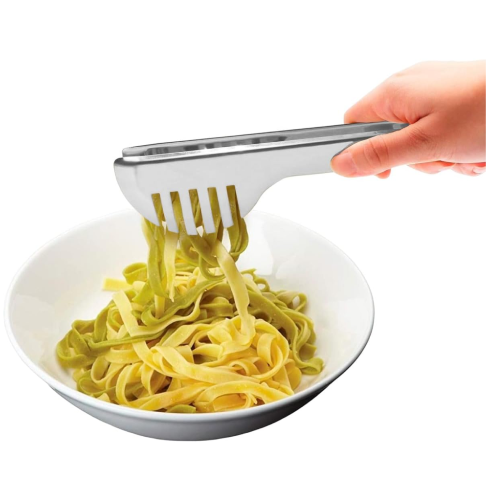 20411.png Stainless Steel Serving Tong – 2-in-1 Pasta & Salad Tool